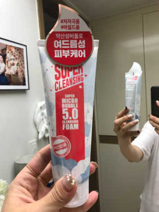 미팩토리 슈퍼 마이크로 버블 5.0 클렌징 폼 X 2EA — 5점을 준 리뷰어가 2019년 5월 올린 사용 사진