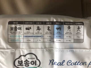 보솜이 리얼코튼 팬티형 — 4점을 준 리뷰어가 2019년 3월 올린 사용 사진