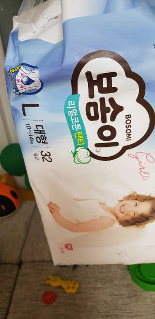 보솜이 리얼코튼 팬티형 — 5점을 준 리뷰어가 2019년 3월 올린 사용 사진