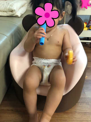 보솜이 베이비케어 팬티형 기저귀 — 5점을 준 리뷰어가 2019년 3월 올린 사용 사진