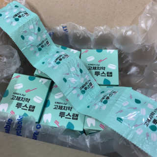 솔테라피 씹는 고체치약 투스탭 스파클레몬 6정 x 5박스 — 5점을 준 리뷰어가 2019년 5월 올린 사용 사진