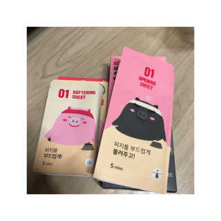 미팩토리 3단 돼지코팩 1box + 3단 흑돼지코팩 1box — 4.5점을 준 리뷰어가 2019년 8월 올린 사용 사진