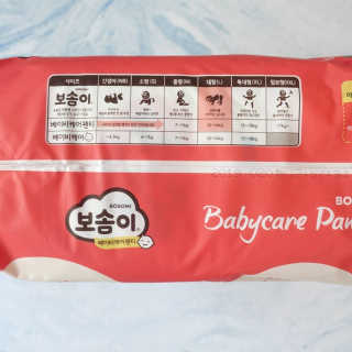 보솜이 베이비케어 팬티형 기저귀 — 5점을 준 리뷰어가 2019년 3월 올린 사용 사진