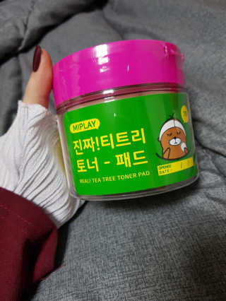 미플레이 진짜 티트리 토너 패드 — 5점을 준 리뷰어가 2018년 11월 올린 사용 사진