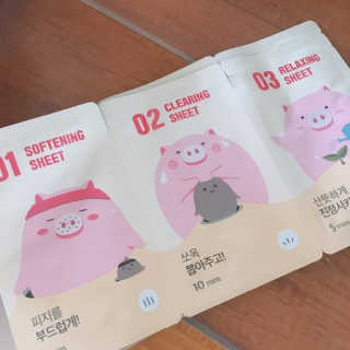 미팩토리 3단 돼지코팩 1box + 3단 흑돼지코팩 1box — 5점을 준 리뷰어가 2019년 8월 올린 사용 사진