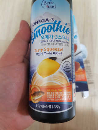 오메가-3스무디 [오메가스무디] 짜먹는 오메가3 DHA 임산부 어린이 — 5점을 준 리뷰어가 2019년 3월 올린 사용 사진