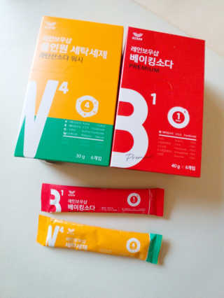 레인보우샵 올인원세탁세제,베이킹소다 스틱포6개입+세탁조클리너 — 4.67점을 준 리뷰어가 2018년 3월 올린 사용 사진