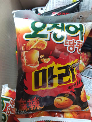 오징어땅콩,도도한나쵸 오징어땅콩 마라맛, 도도한나쵸 마라맛 — 5점을 준 리뷰어가 2019년 8월 올린 사용 사진