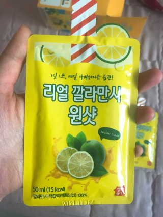 장수농가 리얼깔라만시 원샷 50ml 10팩+보틀 — 4점을 준 리뷰어가 2019년 5월 올린 사용 사진