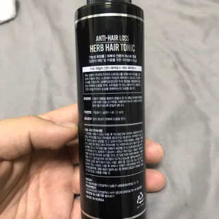 다슈코리아 다슈 데일리 안티 헤어로스 허브 헤어토닉 150ml — 4점을 준 리뷰어가 2019년 10월 올린 사용 사진