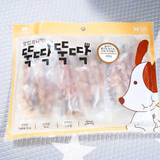 [펫토리아] 뚝딱뚝딱 400g 강아지 간식 베스트5종 — 5점을 준 리뷰어가 2019년 1월 올린 사용 사진