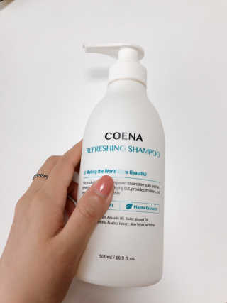 코에나샴푸 500ml — 5점을 준 리뷰어가 2019년 8월 올린 사용 사진