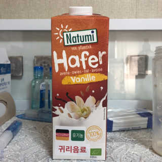 나투미 귀리음료 오리지날 1L + 바닐라 1L — 4점을 준 리뷰어가 2019년 2월 올린 사용 사진