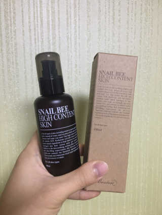 벤튼 스네일비 하이콘텐트 스킨 150ml — 4.33점을 준 리뷰어가 2017년 4월 올린 사용 사진