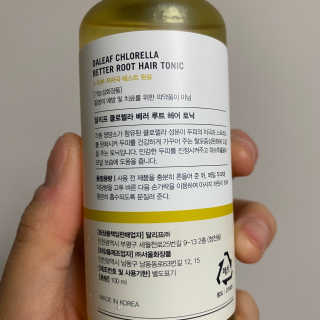 달리프 클로렐라 베러 루트 헤어토닉 100ml — 4점을 준 리뷰어가 2020년 3월 올린 사용 사진