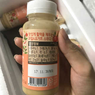 풀무원 스무디랩 피치&비타 — 5점을 준 리뷰어가 2017년 11월 올린 사용 사진