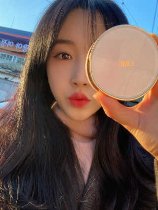 라임코스메틱 리얼 커버 핑크 쿠션 — 4.5점을 준 리뷰어가 2020년 3월 올린 사용 사진