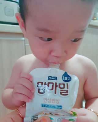 [매일유업] 맘마밀 안심밥상 6개입 — 5점을 준 리뷰어가 2019년 8월 올린 사용 사진