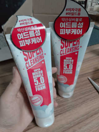 미팩토리 슈퍼 마이크로 버블 5.0 클렌징 폼 X 2EA — 5점을 준 리뷰어가 2019년 6월 올린 사용 사진