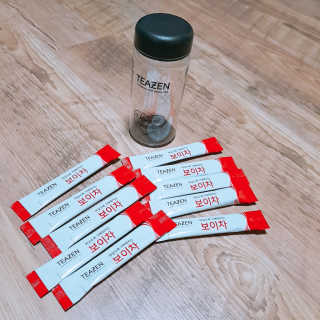 티젠 보이차 + 마이보틀 세트 — 4점을 준 리뷰어가 2018년 6월 올린 사용 사진