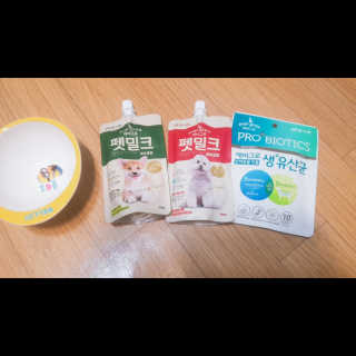 [빙그레] 에버그로 생유산균 1봉（10포입）+펫밀크2팩 — 5점을 준 리뷰어가 2019년 5월 올린 사용 사진