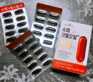 메이준뉴트리 슈퍼 크릴 오일58 1000mg x 30캡슐 — 5점을 준 리뷰어가 2020년 2월 올린 사용 사진