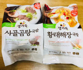 [풀무원] 사골곰탕국밥 황태해장국밥 — 5점을 준 리뷰어가 2018년 6월 올린 사용 사진