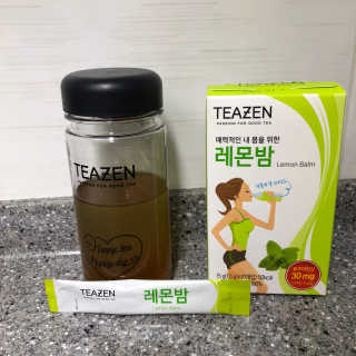 티젠 레몬밤 + 마이보틀 — 5점을 준 리뷰어가 2018년 7월 올린 사용 사진