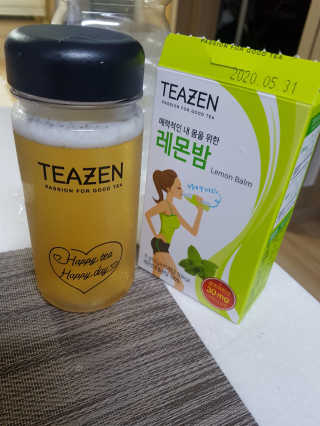 티젠 레몬밤 + 마이보틀 — 5점을 준 리뷰어가 2018년 7월 올린 사용 사진