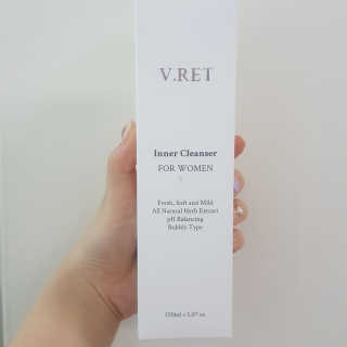 V.RET 브이렛 여성청결제 — 5점을 준 리뷰어가 2018년 8월 올린 사용 사진