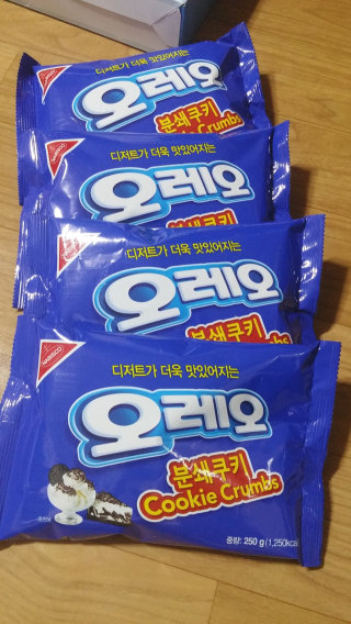 오레오 분쇄쿠키 — 3.5점을 준 리뷰어가 2016년 8월 올린 사용 사진