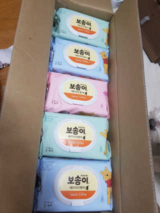 보솜이 아기물티슈 베이비케어 푸에디션 캡 74매 10입 — 5점을 준 리뷰어가 2019년 4월 올린 사용 사진