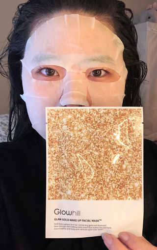 글로우힐 [글로우 힐] 글램 골드 메이크업 페이셜 마스크 5 개 세트 — 4.33점을 준 리뷰어가 2018년 9월 올린 사용 사진