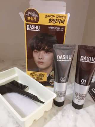 다슈코리아 다슈 컬러 페스트 체인지 염색약 — 4점을 준 리뷰어가 2019년 2월 올린 사용 사진