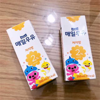 매일우유 멸균 매일우유 저지방 2프로 멸균 핑크퐁 에디션 6입 — 5점을 준 리뷰어가 2017년 12월 올린 사용 사진