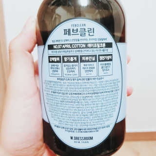 더블유드레스룸 페브클린 500ml — 5점을 준 리뷰어가 2018년 8월 올린 사용 사진