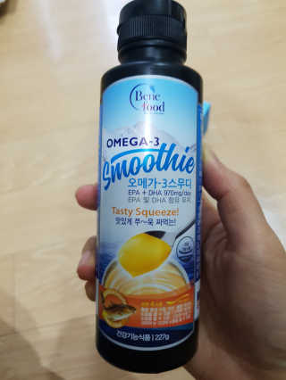 오메가-3스무디 [오메가스무디] 짜먹는 오메가3 DHA 임산부 어린이 — 5점을 준 리뷰어가 2019년 3월 올린 사용 사진