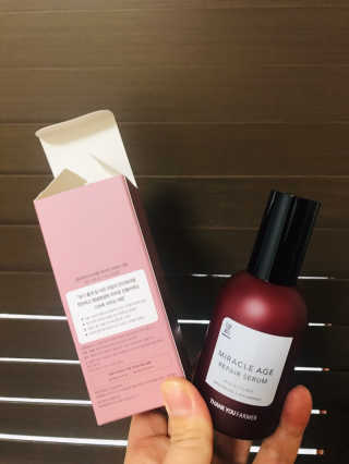 땡큐파머 미라클 에이지 리페어 세럼 — 5점을 준 리뷰어가 2019년 11월 올린 사용 사진