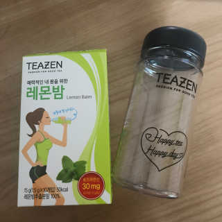 티젠 레몬밤 + 마이보틀 — 4.5점을 준 리뷰어가 2018년 7월 올린 사용 사진