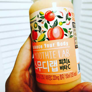 풀무원 스무디랩 피치&비타 — 4.67점을 준 리뷰어가 2017년 11월 올린 사용 사진