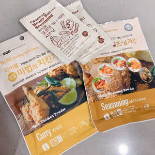 MCP 하이몰 마법의치킨가루2봉랜덤 + 코코넛허니버터2봉 — 4.5점을 준 리뷰어가 2020년 3월 올린 사용 사진