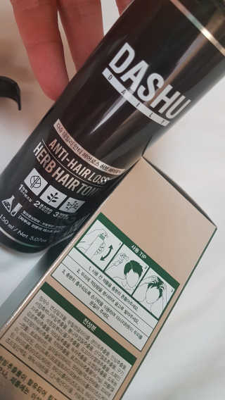 다슈코리아 다슈 데일리 안티 헤어로스 허브 헤어토닉 150ml — 5점을 준 리뷰어가 2019년 8월 올린 사용 사진