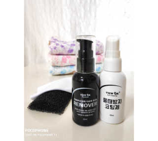 뷰오케이 욕실 화장실 셀프 물때제거 코팅제,리무버 50ml — 4점을 준 리뷰어가 2019년 5월 올린 사용 사진