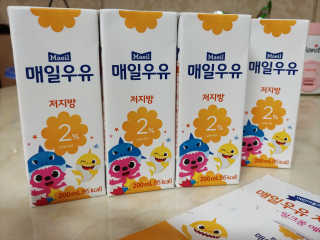 매일우유 멸균 매일우유 저지방 2프로 멸균 핑크퐁 에디션 6입 — 5점을 준 리뷰어가 2018년 1월 올린 사용 사진