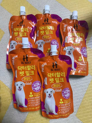닥터할리펫밀크 8종 — 5점을 준 리뷰어가 2019년 12월 올린 사용 사진