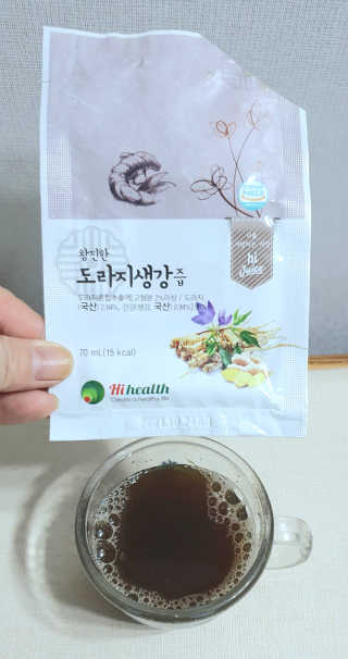 [하이헬스] 환절기에 좋은 참진한 도라지생강즙 30포 — 5점을 준 리뷰어가 2019년 11월 올린 사용 사진