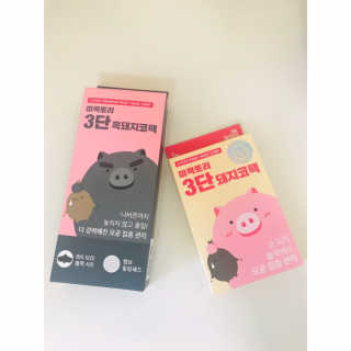 미팩토리 3단 돼지코팩 1box + 3단 흑돼지코팩 1box — 5점을 준 리뷰어가 2019년 8월 올린 사용 사진