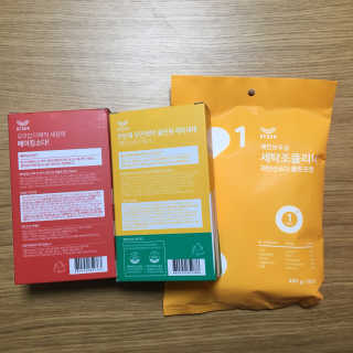 레인보우샵 올인원세탁세제,베이킹소다 스틱포6개입+세탁조클리너 — 5점을 준 리뷰어가 2018년 4월 올린 사용 사진