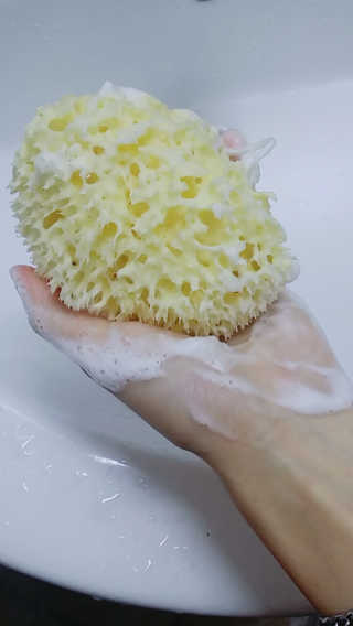 룰라러브 모공관리 끝 지중해산 천연해면 바디스펀지 — 5점을 준 리뷰어가 2018년 1월 올린 사용 사진