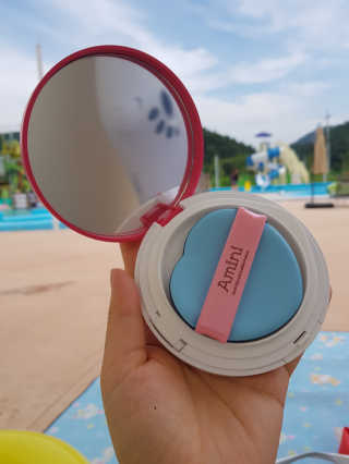 아미니 아쿠아 프로텍터 선쿠션 — 5점을 준 리뷰어가 2019년 8월 올린 사용 사진